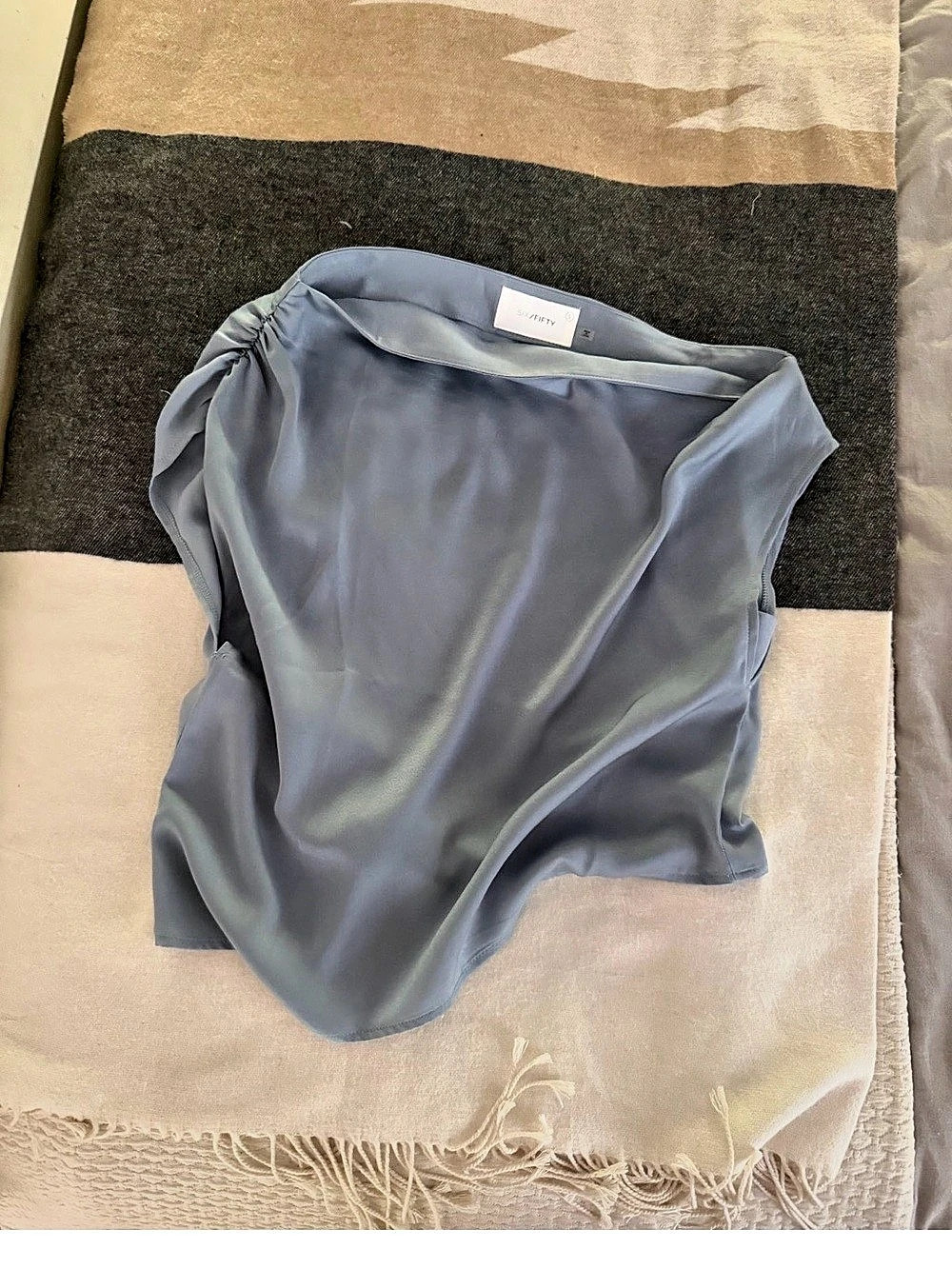 Women's Blue Draped Camisole